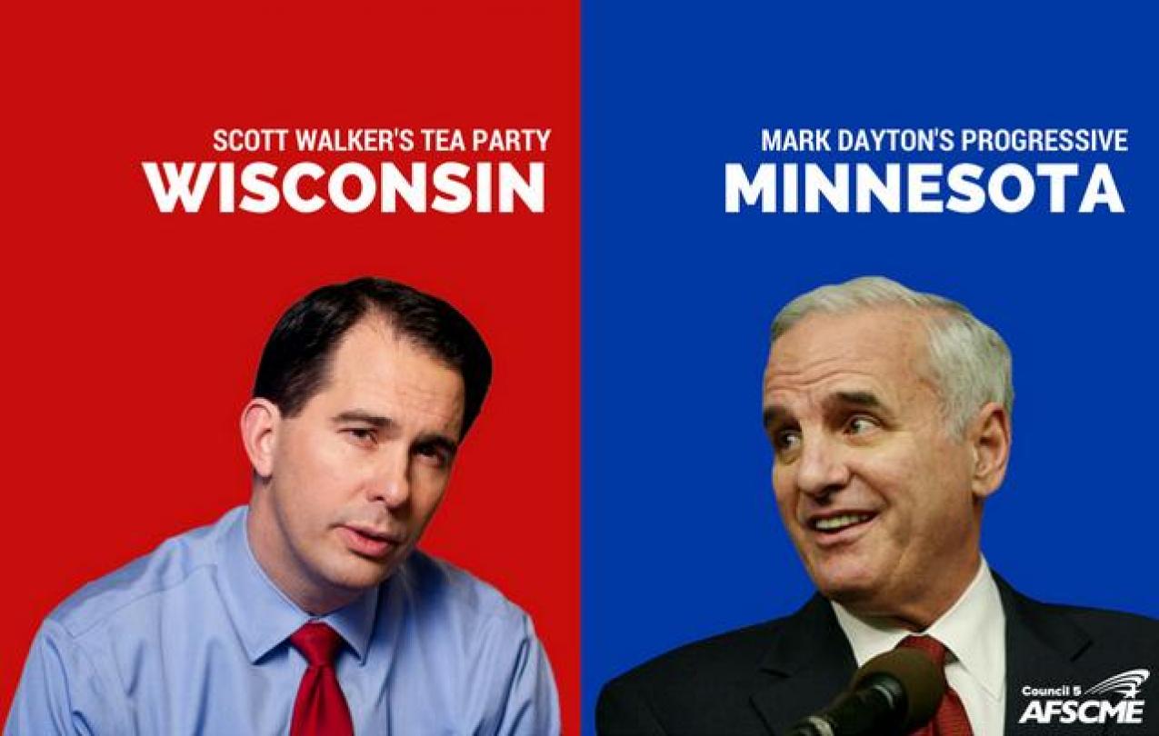 Mark Dayton v. Scott Walker economics 2018